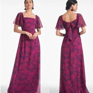 Sachin & Babi Aurora Gown in Magenta Bloom